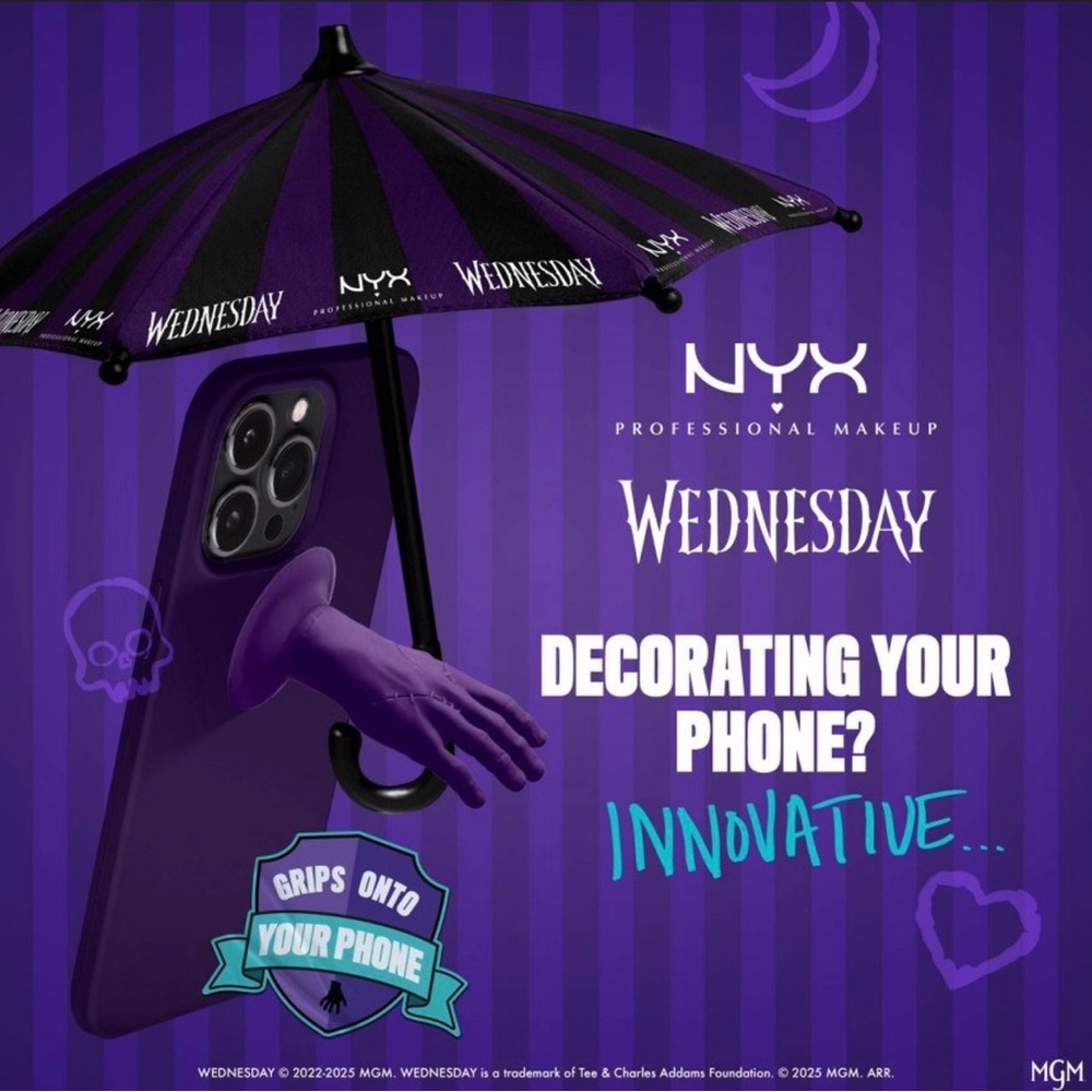 NYX PROFESSIONAL MAKEUP Wednesday Phone Umbrella - New In Box